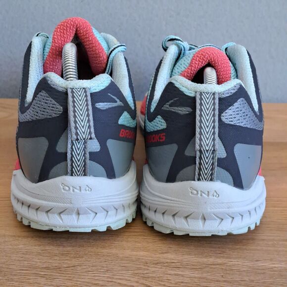 Brooks Women's 9.5 Cascadia 11 Trail Running Shoes Gray Blue Red Silver - Picture 3 of 14